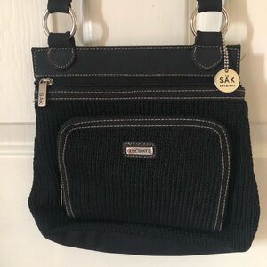 The Sak Black Crochet Crossbody Bag Y2K Purse